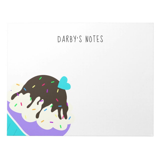 Sweet Cupcake Notepad (Front)