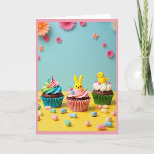 Sweet Cupcake Party Card (Front)