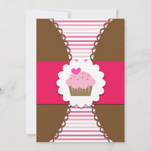 Sweet Cupcake Party Invitation for Kids