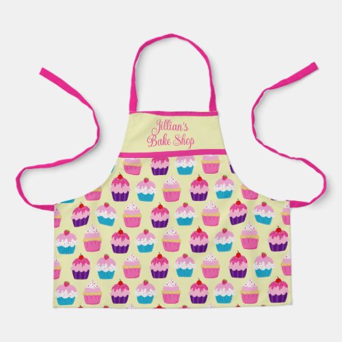 Sweet Cupcake Pastry Chef Personalized Childs Apron