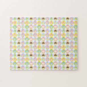 Sweet Cupcake Pattern Jigsaw Puzzle