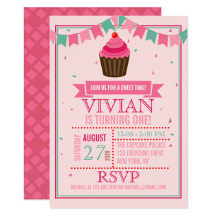 cupcake party invitations zazzle
