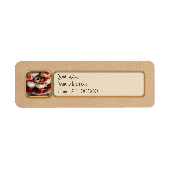 Sweet - Cupcake - Red velvet cupcakes Label (Front)