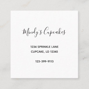 Sweet Cupcake Square Business Card