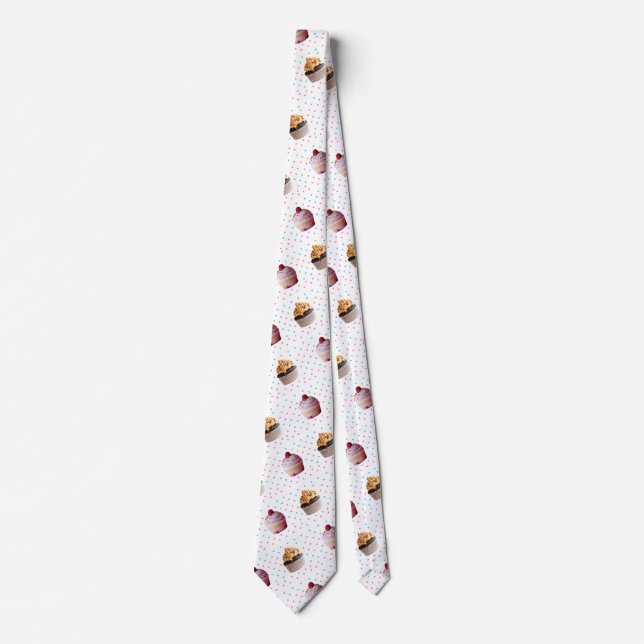 Sweet Cupcake Tie, Polka dots Tie (Front)