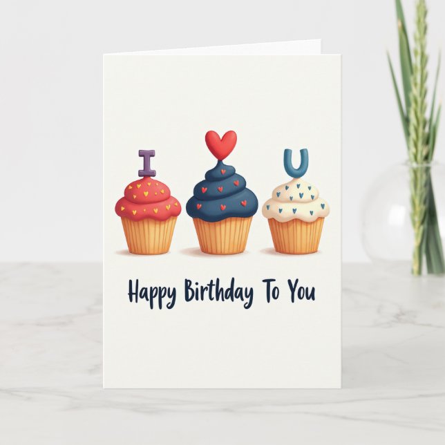 Sweet Cupcake Trio Card (Front)