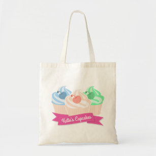 Sweet Cupcake Trio Personalised Tote Bag