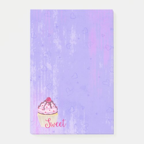 Sweet Cupcake with Raspberry on Top Post_it Notes