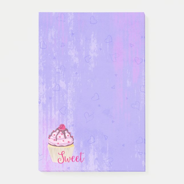 Sweet Cupcake with Raspberry on Top Post-it Notes (Front)
