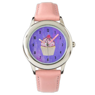 Sweet Cupcake with Raspberry on Top Watch