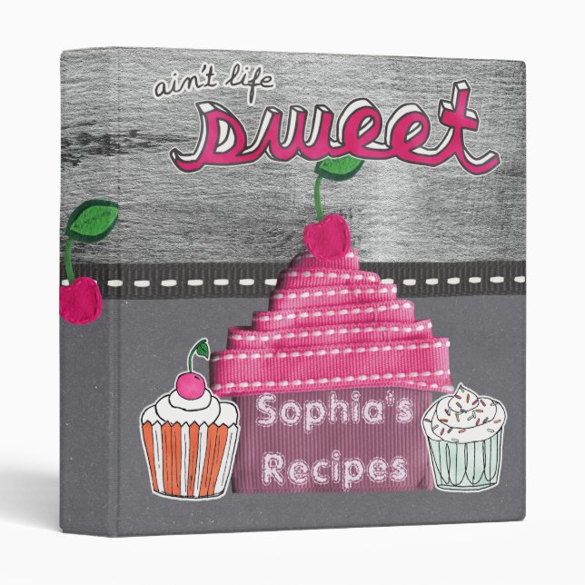 Sweet Cupcakes Recipe Binder (Front/Spine)