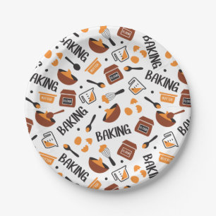 Sweet Cute Baking Art Pattern I Paper Plates