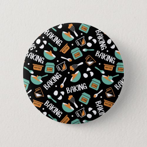 Sweet Cute Baking Art Pattern II Button