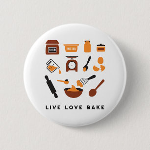 Sweet Cute Baking Tools Art Button