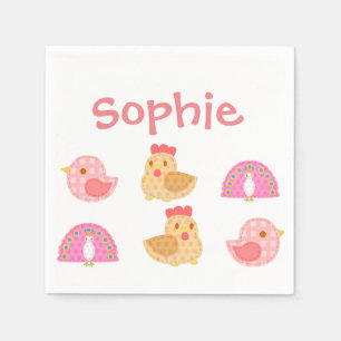 Sweet Cute Birds Napkins