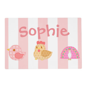 Sweet Cute Birds Placemat