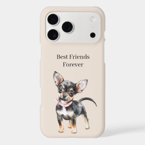 Sweet Cute Brown Cream Chihuahua Dog Best Friends iPhone 17 Pro Max Case