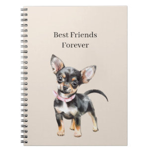 Sweet Cute Brown Cream Chihuahua Dog Best Friends Notebook