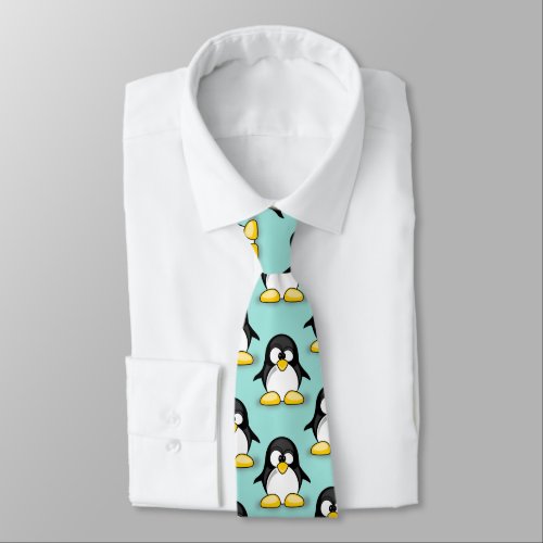 sweet cute cartoon penguin tie