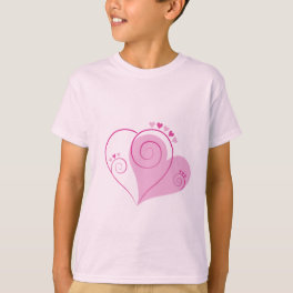 Sweet Cute Happy Valentine Love Hearts Soft Pink T-Shirt