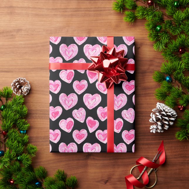 Sweet Cute Hearts Love Valentine's Day Pattern Wrapping Paper (Holiday Gift)
