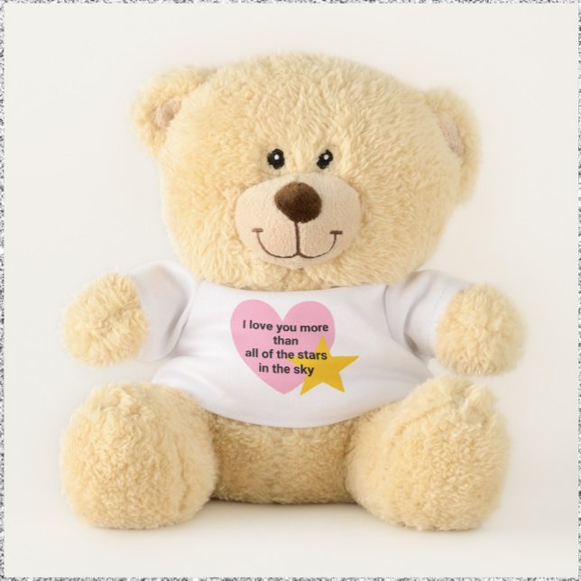 Sweet Cute I Love You Teddy Bear (Bookmark my store! https://www.zazzle.com/store/capricepetit)