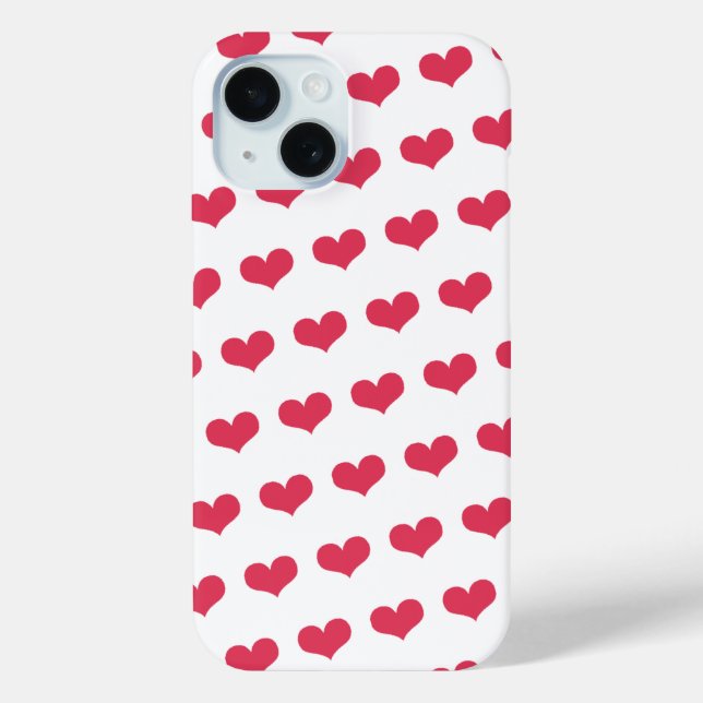 Sweet Cute Love Hearts Pattern Valentine's Day Case-Mate iPhone Case (Back)