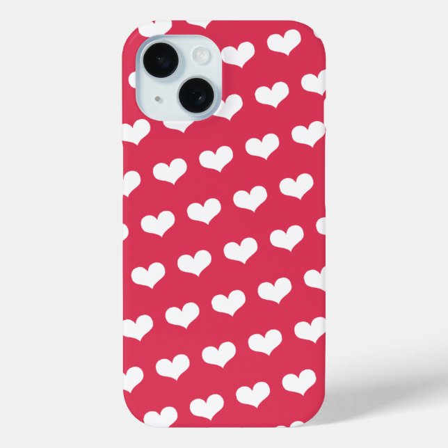 Sweet Cute Love Hearts Pattern Valentine's Day Case-Mate iPhone Case (Back)