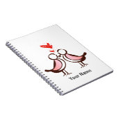 sweet cute lovebirds notebook (Right Side)