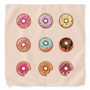Sweet Cute Modern Doughnut treat Bandana