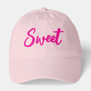SWEET cute pink typography hat for women