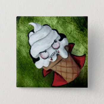 Sweet Cute Vampire Ice Cream Button by colonelle at Zazzle