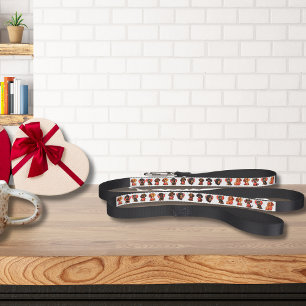 Sweet Dachshund and Heart Valentine Watercolor Pet Leash