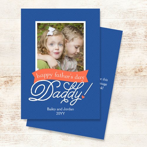 Sweet Daddy Photo Happy Fathers Day Card