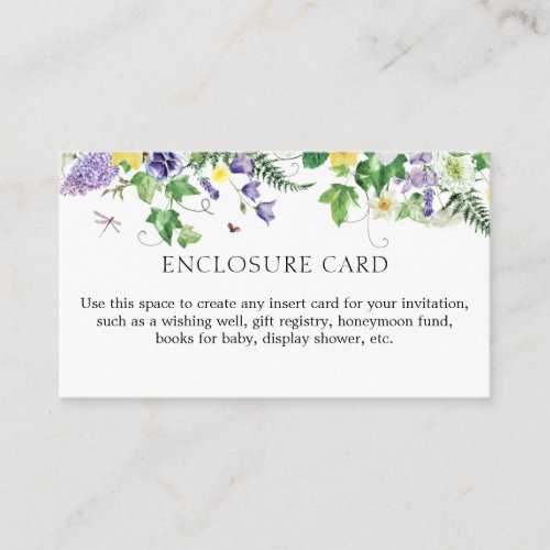 Sweet Daffodils and Wildflowers  Enclosure Card