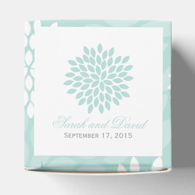 Sweet Dahlias Wedding Favor Boxes (Top)