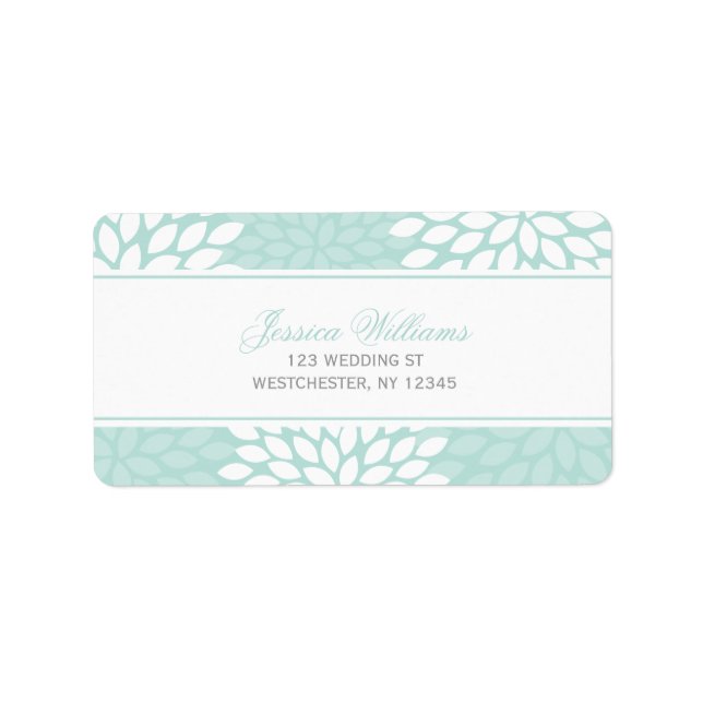 Sweet Dahlias Wedding Label (Front)