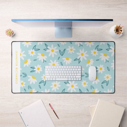 Sweet Daisies Pattern Personalized  Desk Mat