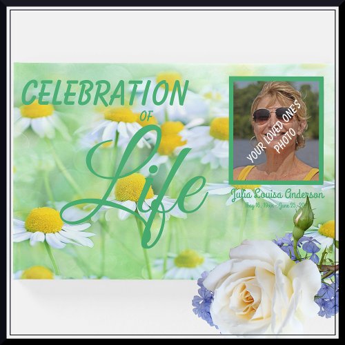 Sweet Daisy Celebration Of Life Photo Guest Book