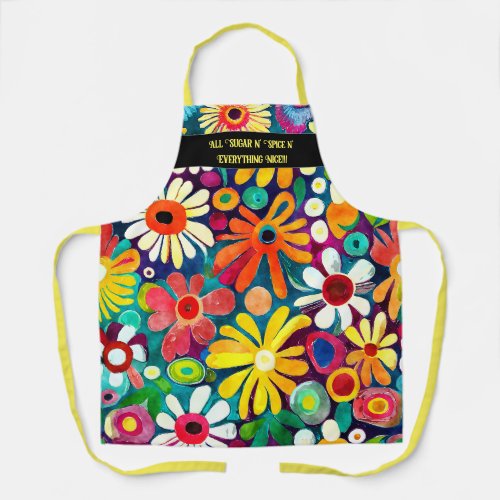 Sweet Daisy Floral Pattern Cooking Apron