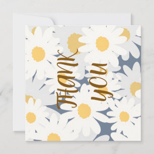 Sweet Daisy Floral Pattern Thank You Card