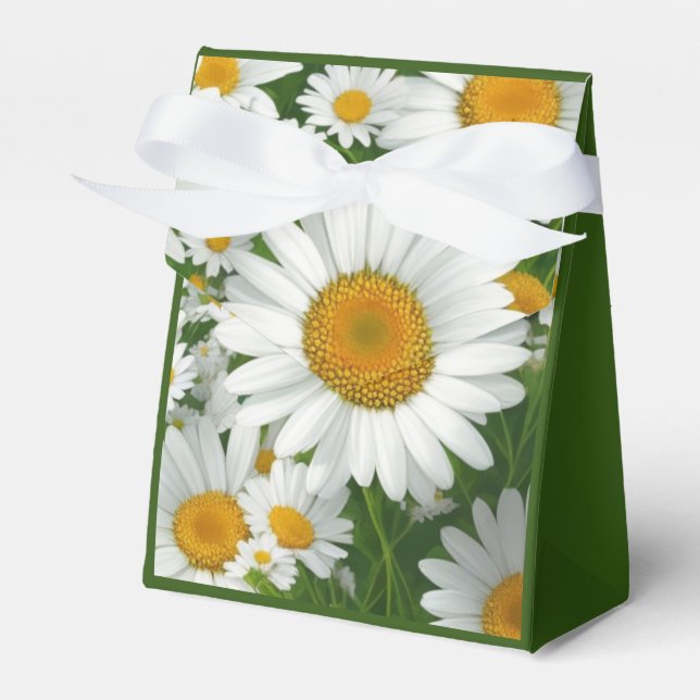 Sweet daisy pattern favor boxes (Front Side)