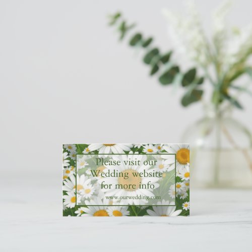 Sweet daisy pattern greenery QR code Enclosure Card