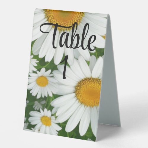 Sweet daisy pattern table tent sign