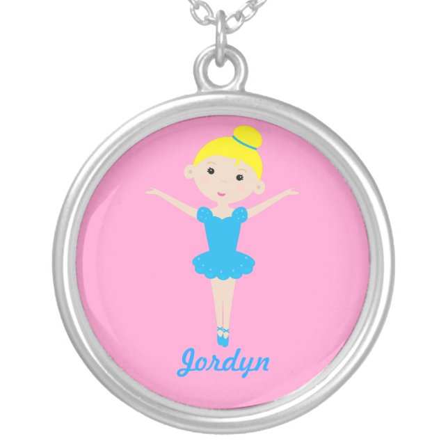Sweet Dancing Ballerina Necklace (Front)