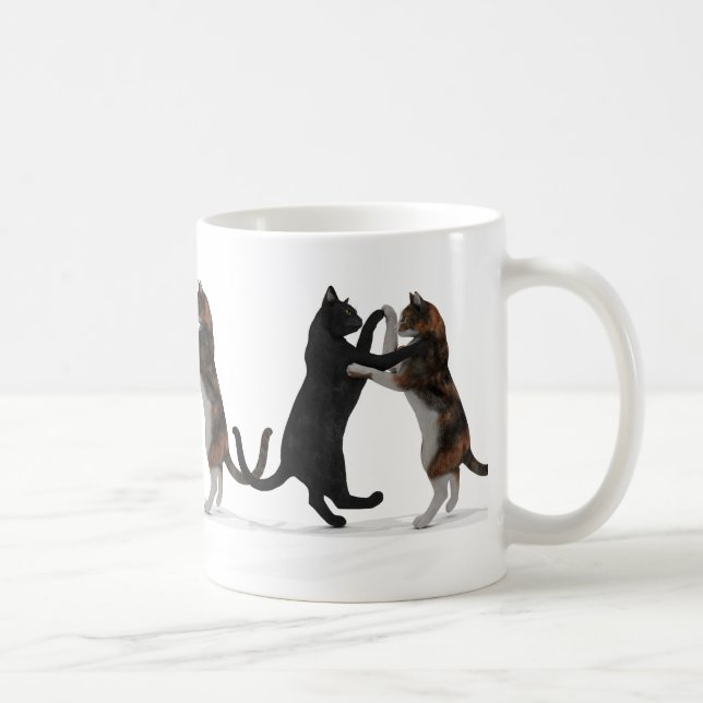 Sweet Dancing Cats Coffee Mug (Right)