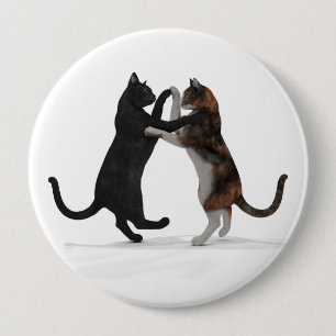 Sweet Dancing Cats Pinback Button