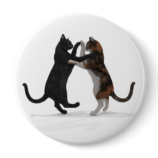 Sweet Dancing Cats Pinback Button