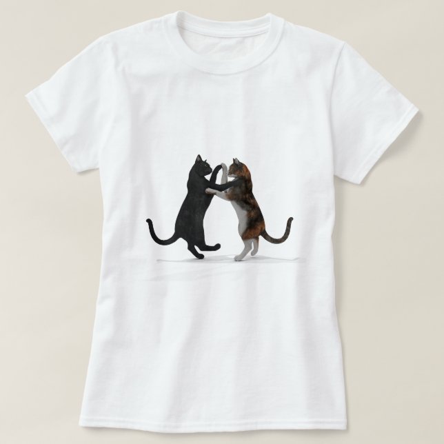 Sweet Dancing Cats T-Shirt (Design Front)