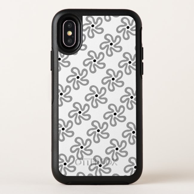 Sweet Dancing Gray Flower OtterBox iPhone X Case